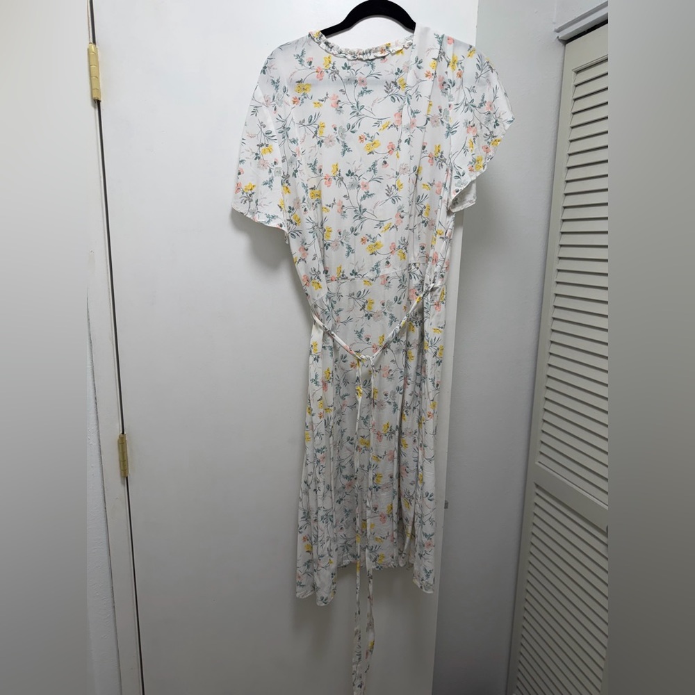 LOFT White Floral Midi Dress - Picture 5 of 9